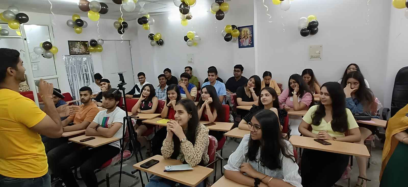 A calm study environment with students and mentors at Lotus Circle